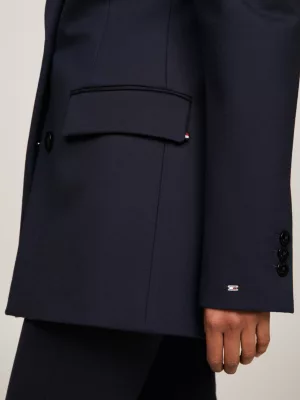 Blazer Slim Fit de Abotoamento Simples