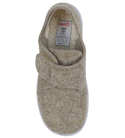 Superfit Hjemmesko - Uld - Happy - Beige/Gr?