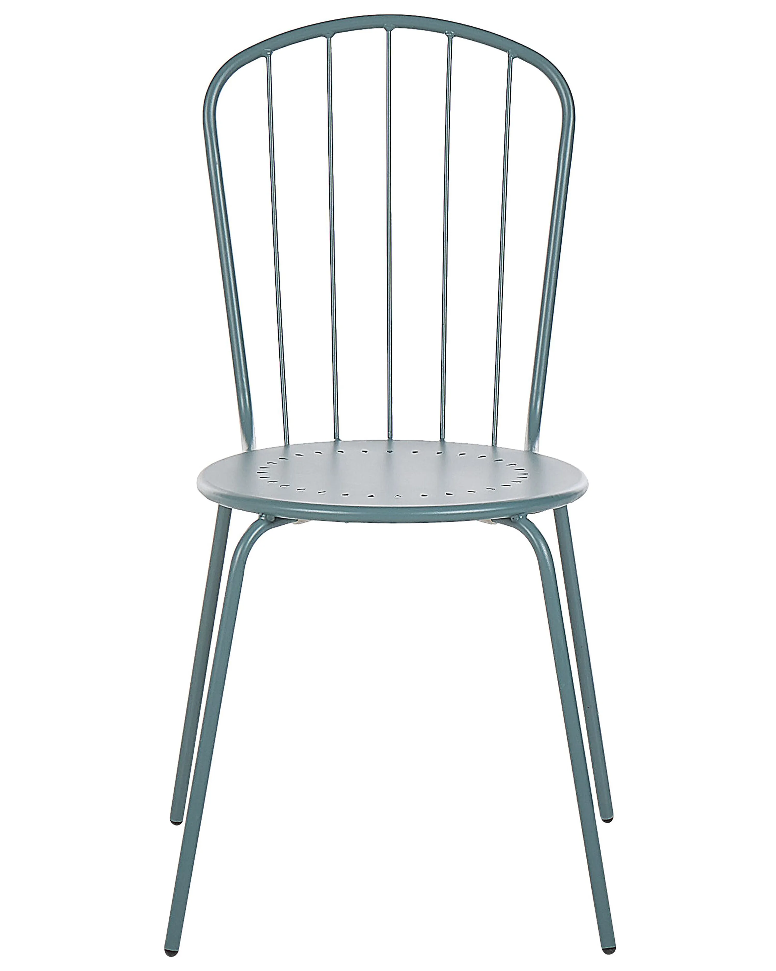Set van 4 tuinstoelen CALVI Metaal Lichtblauw