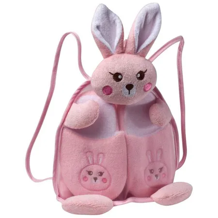 Macma Kinderrucksack mit Waschhandschuh, Badeschwamm und Hausschuhe