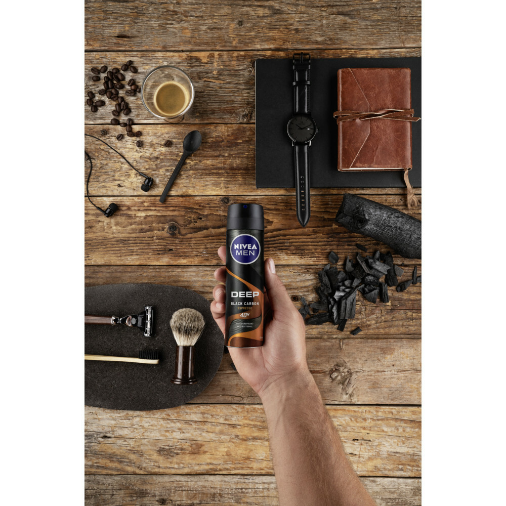 6x Nivea Men Deep Espresso Anti Transpirant Spray150 ml