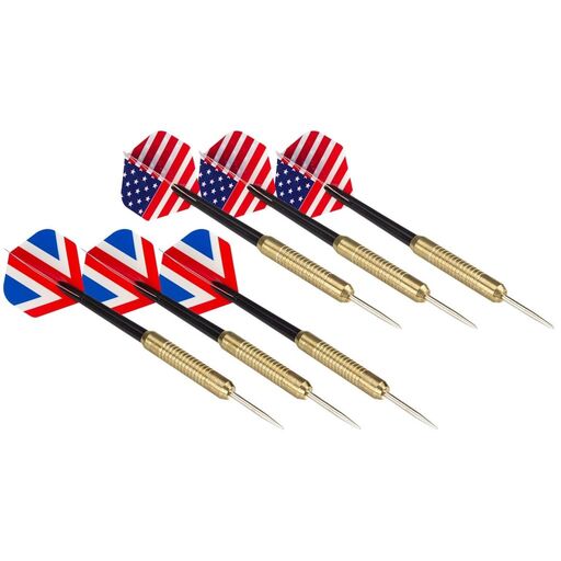 Alvo de dardos reversível Abbey Darts com 2 conjuntos de dardos 52az-uni-uni
