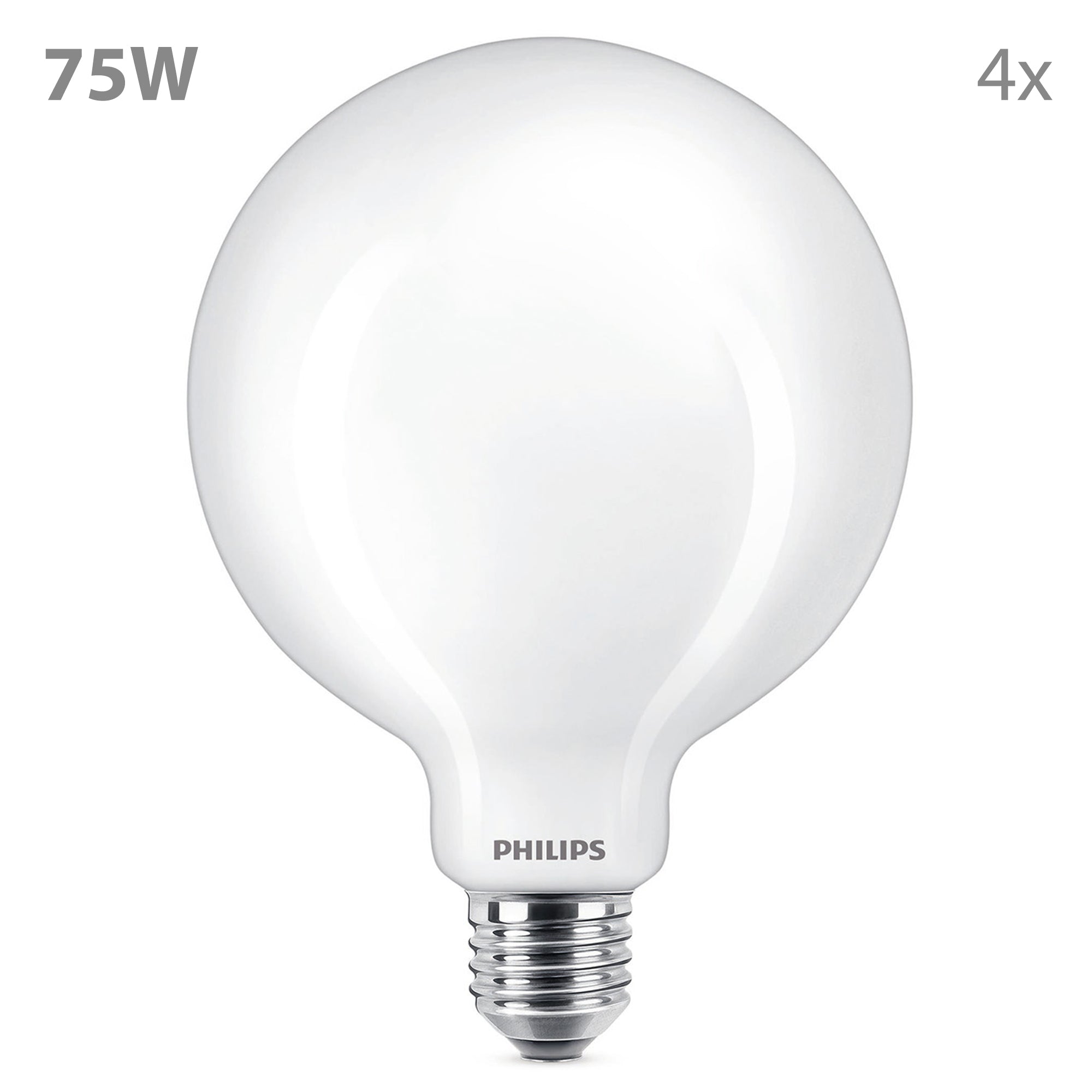 Philips Voordeelverpakking E27 - LED Globelamp - Set van 4 Stuks