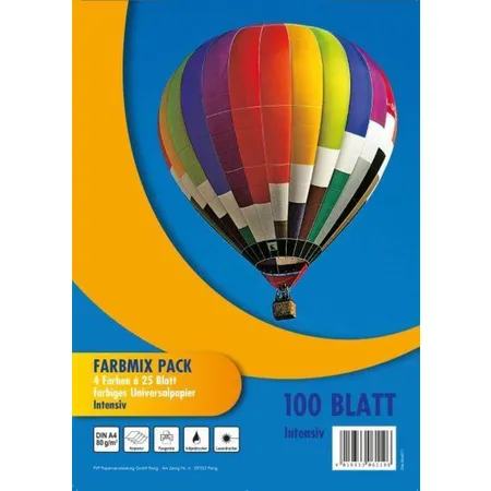 PVP Papierverarbeitung Kopierpapier Farbmix A4, 100 Blatt