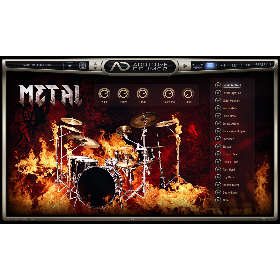XLN Audio Addictive Drums 2 Rock & Metal Edition (download)