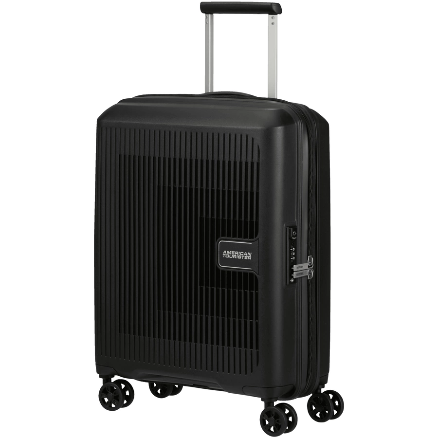 American Tourister Aerostep - 4-Rollen-Kabinentrolley 55 cm erw. black