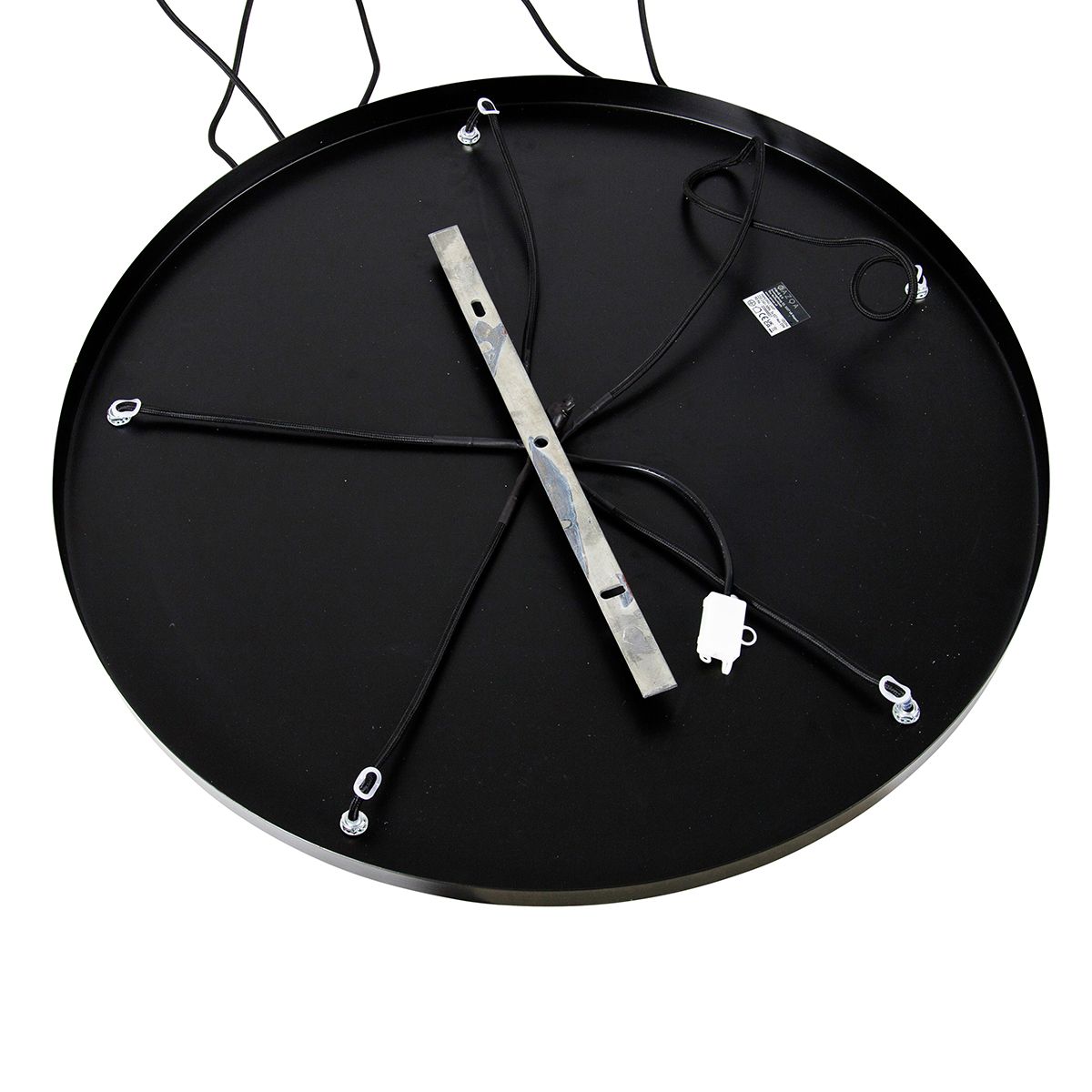 Industriële hanglamp zwart met messing 5-lichts - Haicha