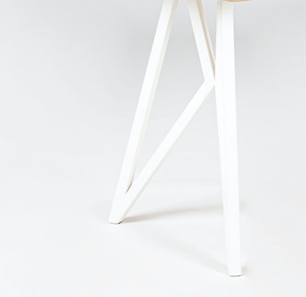 Studio HENK tafel Butterfly Blob - wit frame, HPL Fenix bianco kos 200 x 100 | HPL Fenix Bianco Kos | Verjongde Rand | Frame Wit