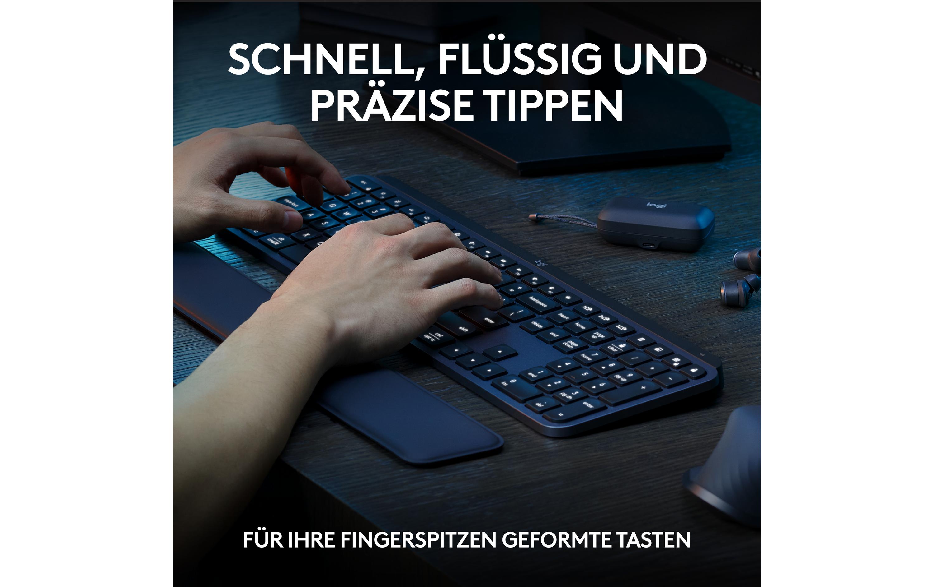 Tastatur-Maus-Set MX Keys S Combo<br>Komfortables Tastatur- und Maus-Set mit Multi-Device Kopplung und intelligenter Tastaturbeleuchtung