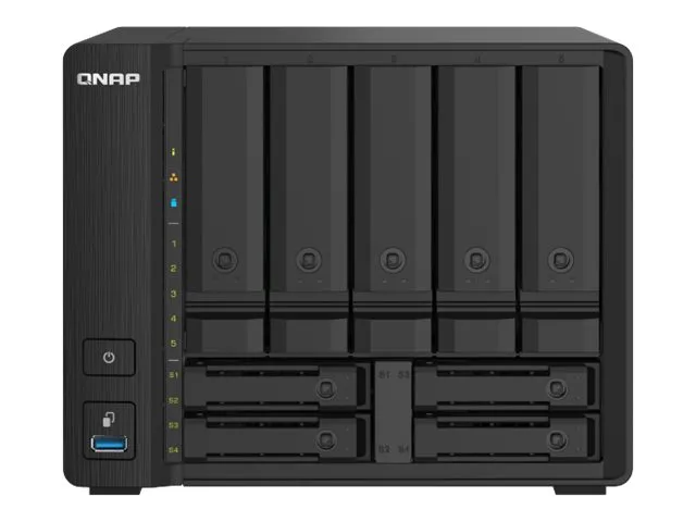 QNAP TS-932PX - NAS-server - 9 fag - SATA 6Gb/s - RAID 0, 1, 5, 6, 10, 50, JBOD, 5 hot reserve, 6 hot reserve, 60, 50 hot reserve, 10 hot reserve, 1 hot reserve, 60 hot reserve - RAM 4 GB - Gigabit Ethernet / 2,5 Gigabit Ethernet / 10 Gigabit Etherne