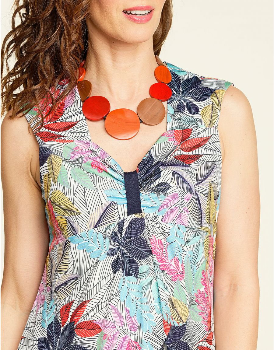 Robe imprimé bleu rose