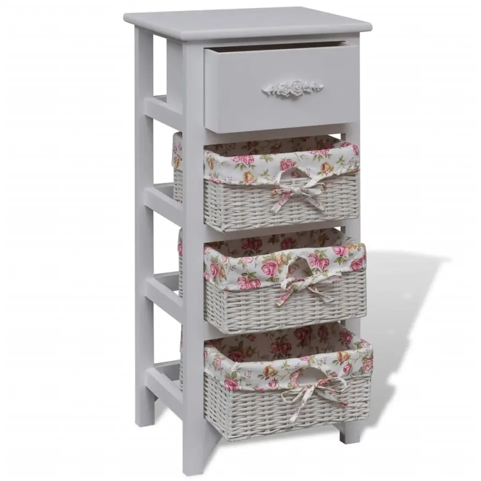 vidaXL - Kast - Wit - Hout - 35 x 27 x 73.5 cm