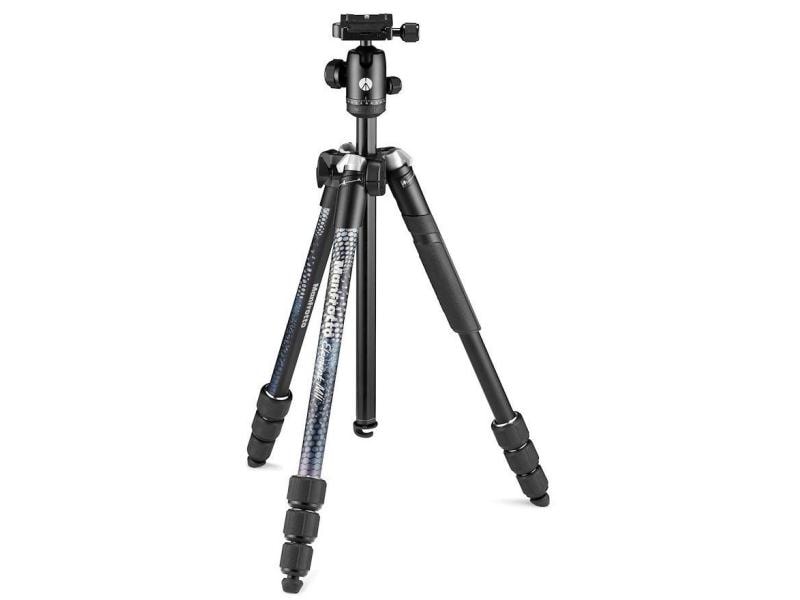 Manfrotto Stativ Element MII Mobile BT Aluminium – Schwarz Kompaktes Stativ für Hobbyfotografen