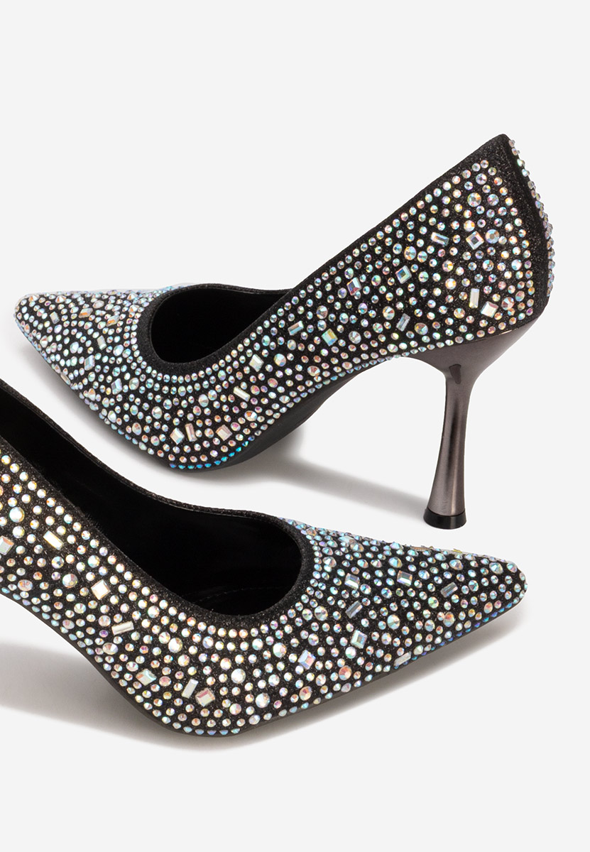 Chaussures à talon fin noirs Sidionia