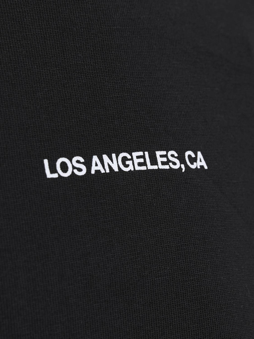 JACK & JONES T-shirt JORARUBA LANDSCAPE met backprint zwart