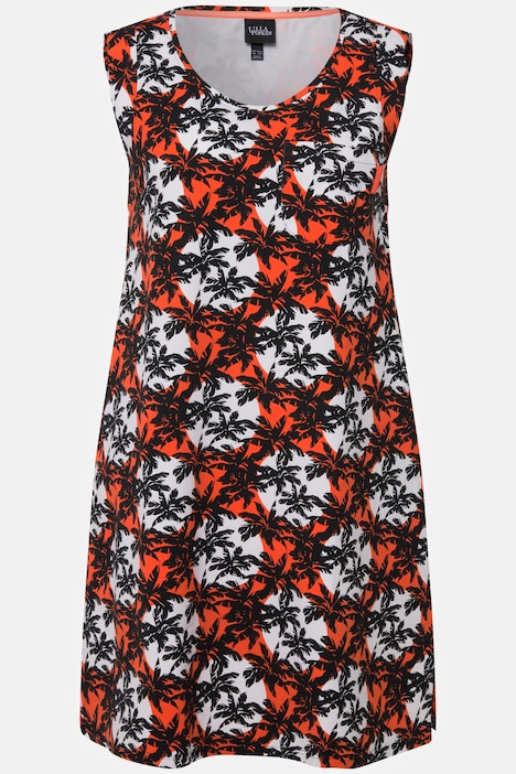 Sweatkleid, A-Linie, Taschen, Rundhals, ärmellos