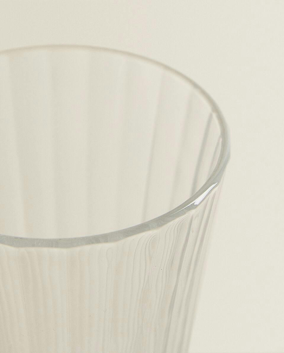 TAÇA DE VINHO DE CRISTAL LAPIDO