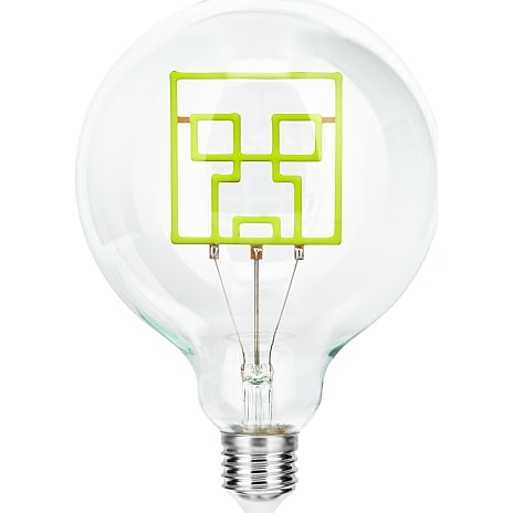 Minecraft Creeper LED neon pære - grøn