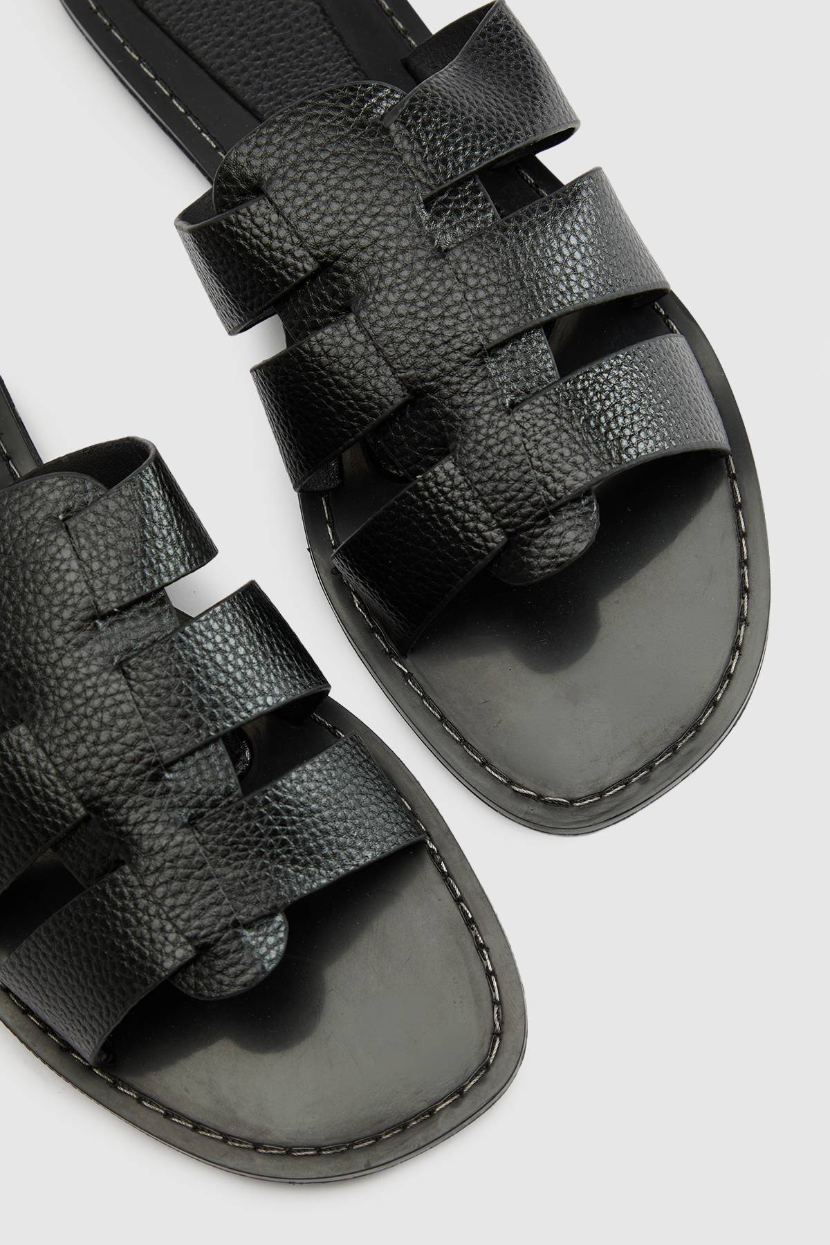 boohoo Sandales Plates Gladiateur Texturées
