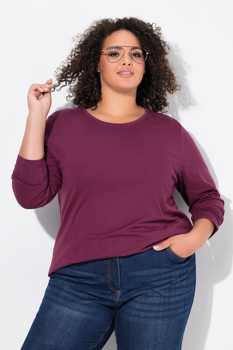 Shirt, Slim, Rundhalsausschnitt, Langarm
