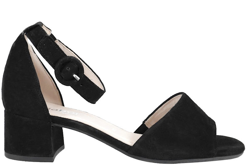 GABOR SANDAL I SORT MICROVELOUR