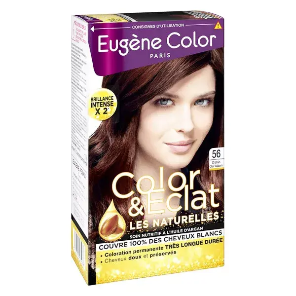 Eugène Color Les Naturalles Creme de coloração permanente nº 56 Castanho Claro Acobreado