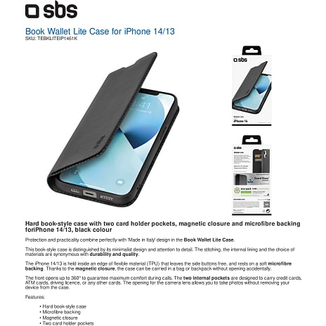 SBS iPhone 14 Wallet - Sort