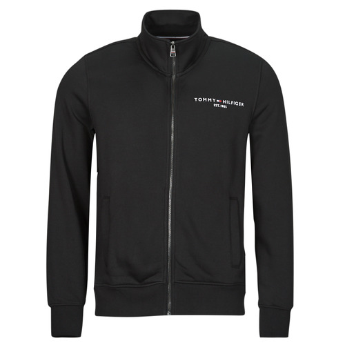 Tommy Hilfiger - TOMMY LOGO ZIP THRU STAND COLLAR - Noir