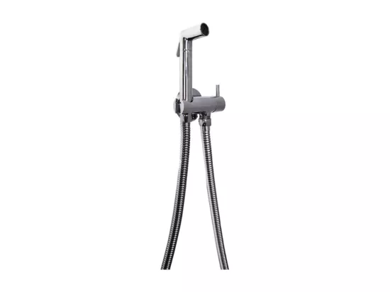 Douchette WC PAINI Cox ronde Chrome + support + flexible