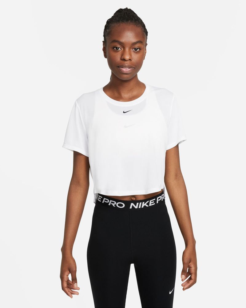 Crop top Nike One Blanc pour femme