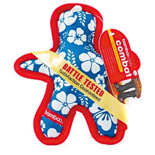 Brinquedo de bambu para mastigar Combar para cães, azul/vermelho
