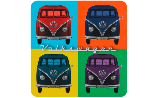 VW Collection T1 Bus Untersetzer 4er Set für Tassen