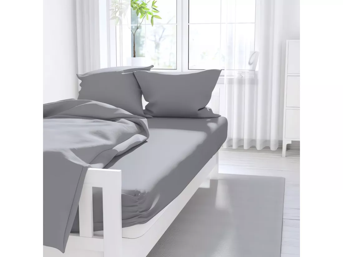 Taie d'oreiller 63X63 cm ZZZ gris