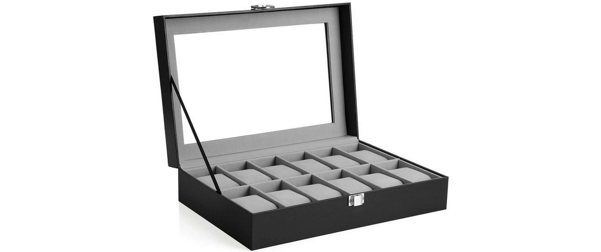 Uhrenbox 18.6 cm, SchwarzUhrenschatulle