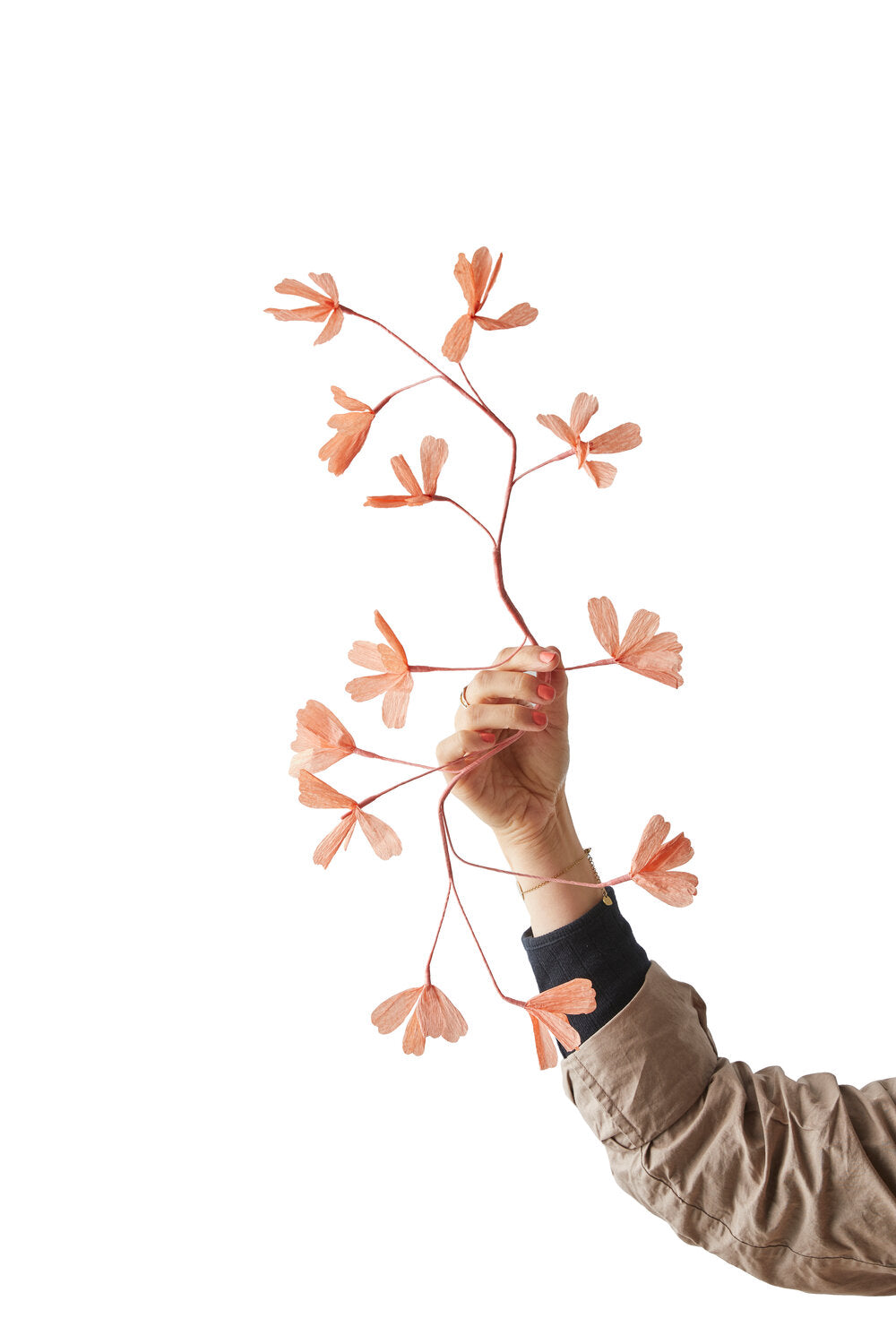 Studio About  Branch Grande papirblomst - Peach