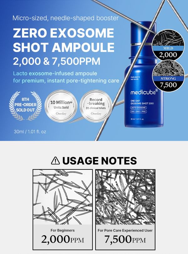 medicube - One Day Exosome Shot Pore Ampoule 2000