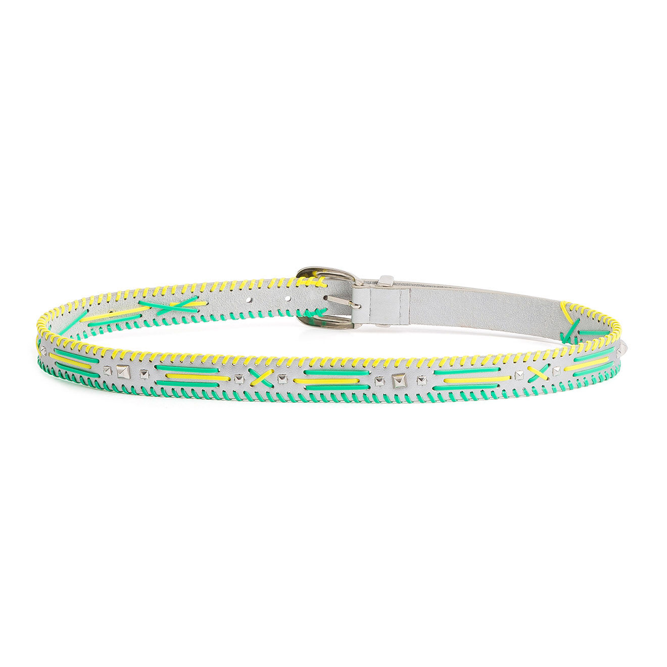 Wild Ceinture en Cuir Dinka argentée