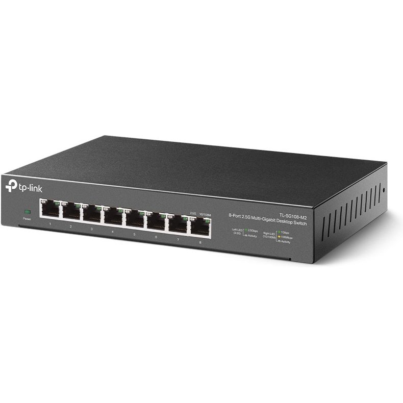TP-Link TL-SG108-M2 commutateur réseau Non-géré 2.5G Ethernet (100/1000/2500) Noir