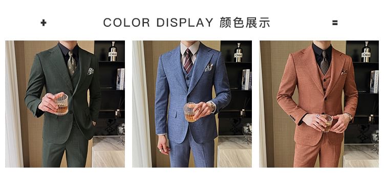 Deepwood - Blazer met knopen / Dubbelrijs blazer / Vest / Pantalon / Set