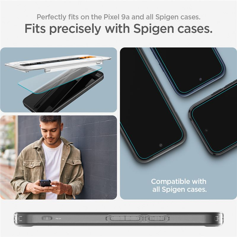 (2er Set) Google Pixel 9a Glass Tr EZ Fit HD Panzer Glas Case Friendly   Montagerahmen (AGL08938)