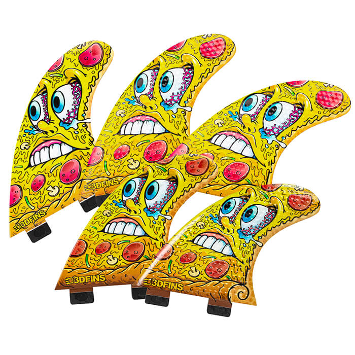 3DFINS Go Hard Pizza - 5 Fins combo FCS - Medium