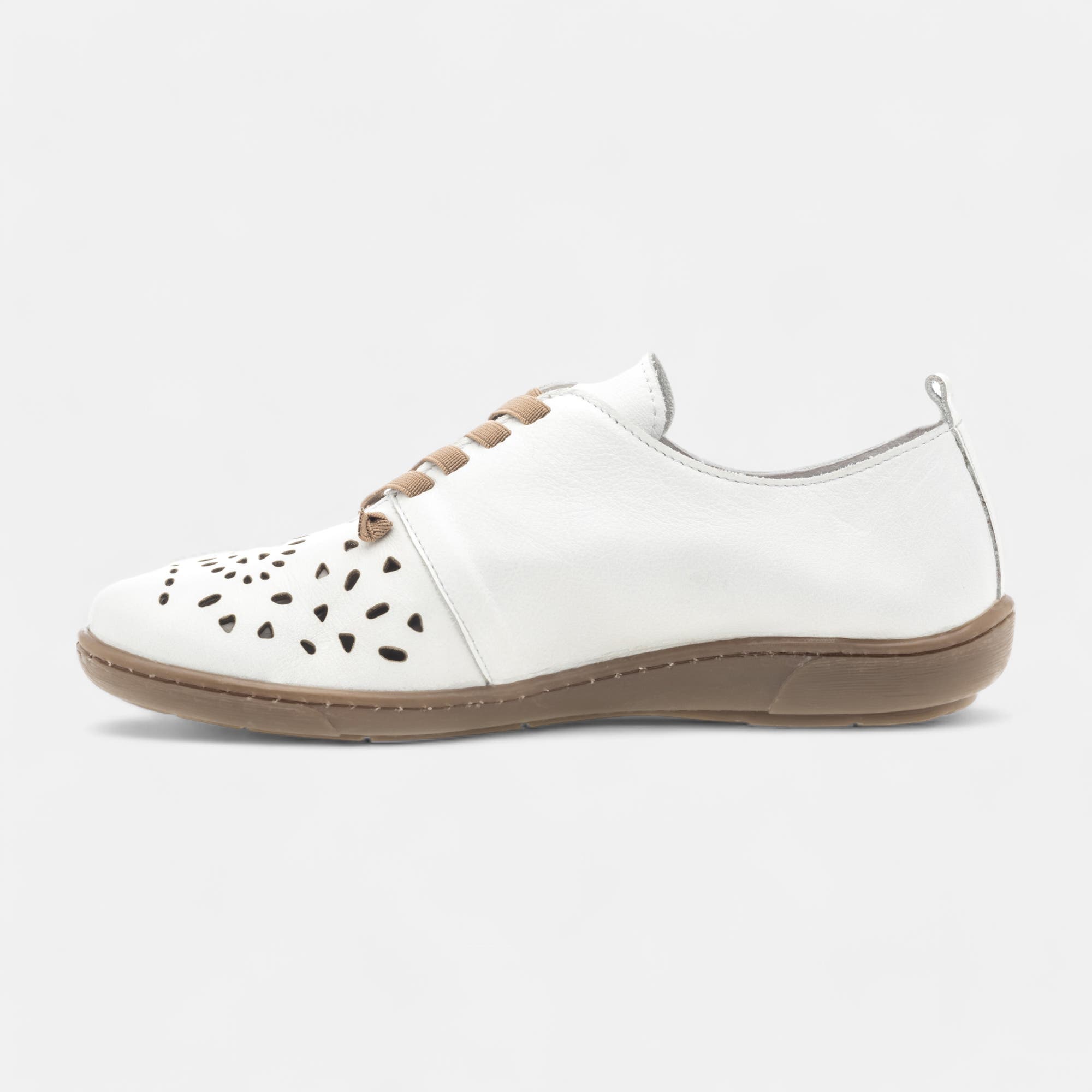 Baskets basses Femme en cuir blanc