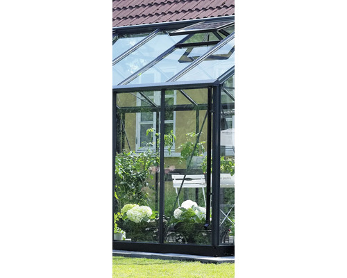JULIANA Premium Kas 10,9 m² 3 mm Veiligheidsglas 296 x 368 cm Antraciet/Zwart