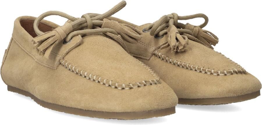 SHABBIES Mocassins Dames Ciska Mocca Maat: 38 Materiaal: Suède Kleur: Camel