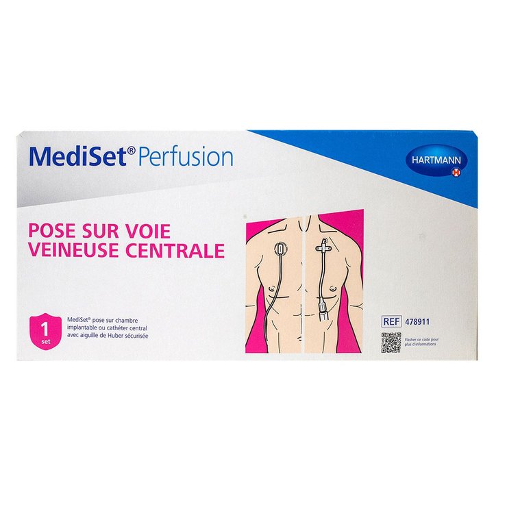 Mediset perfusion pose avec aiguille Huber
