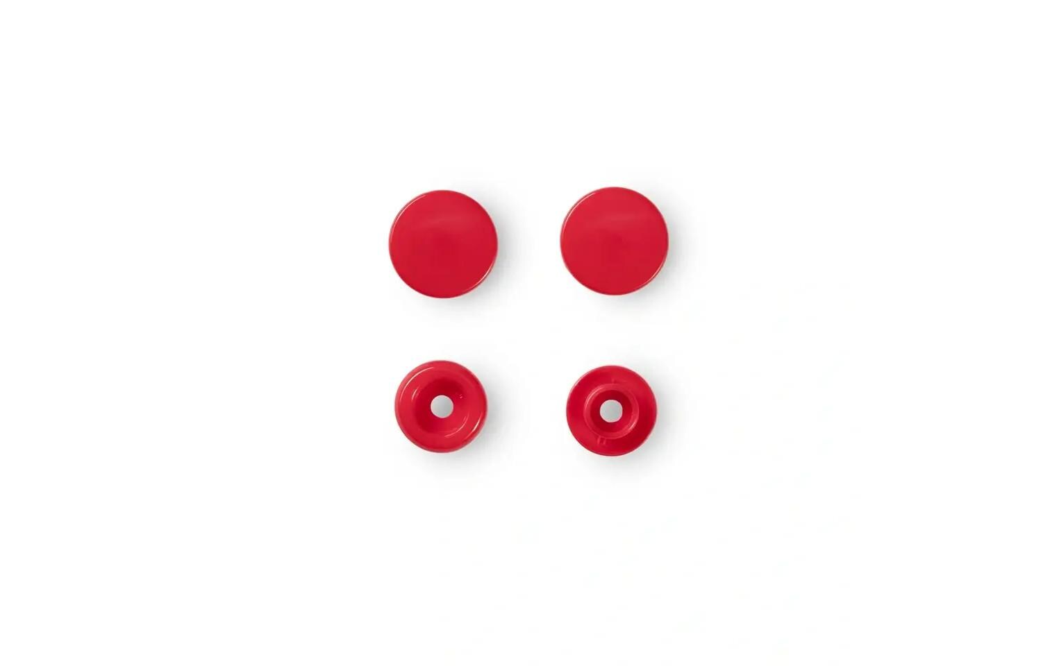 Druckknöpfe Color Snaps Rot, Ø 12,4 mm, 30 StückNähfreie Druckknöpfe