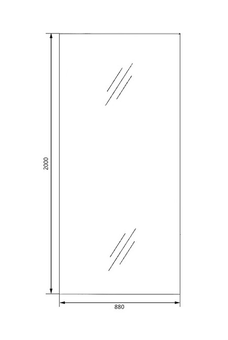 Saniclear Bronze douchewand 90x200cm brons glas