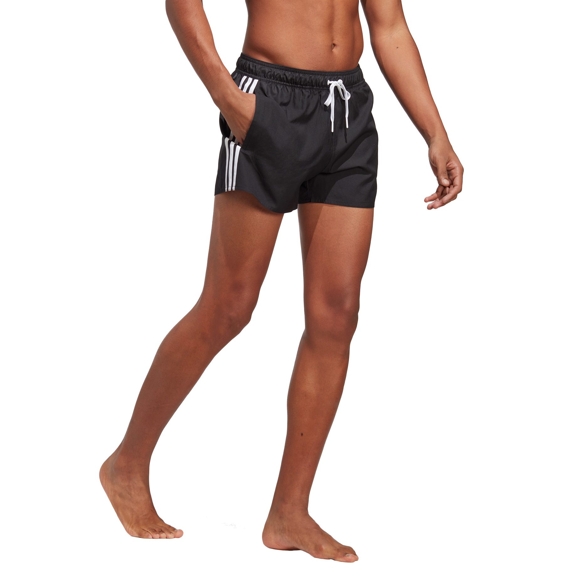adidas 3-Streifen CLX Badeshorts Herren schwarz