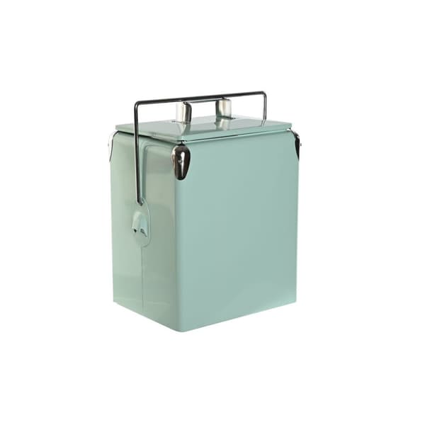 Bærbart Kjøleskap Home ESPRIT Grønn PVC Metall Stål polypropylen 17 L 32 x 24 x 43 cm