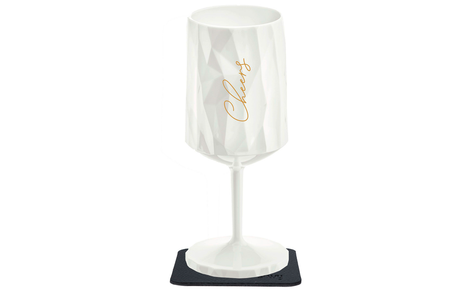 silwy® Magnet-Kunststoffglas WEIN CHEERS WHITE (0,3l)